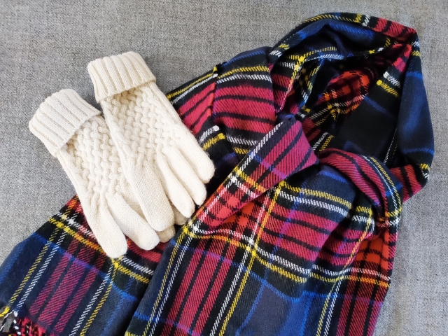 防寒アイテム（手袋とマフラー）